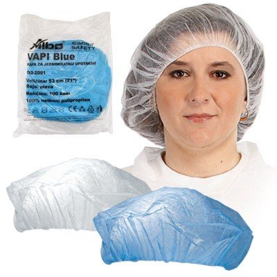 Larisa white kapa za jednokratnu upotrebu, bijele boje